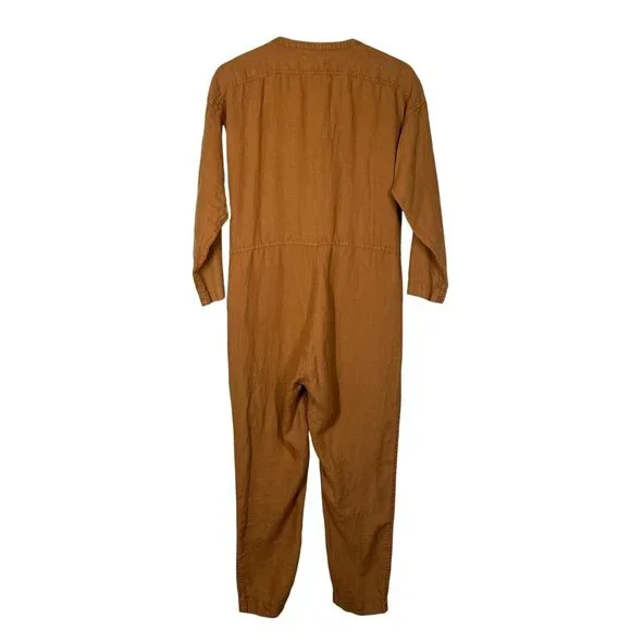 Outerknown Retrograde Linen Jumpsuit Womens Size S Minimalist Capsule Boho - Picture 9 of 9